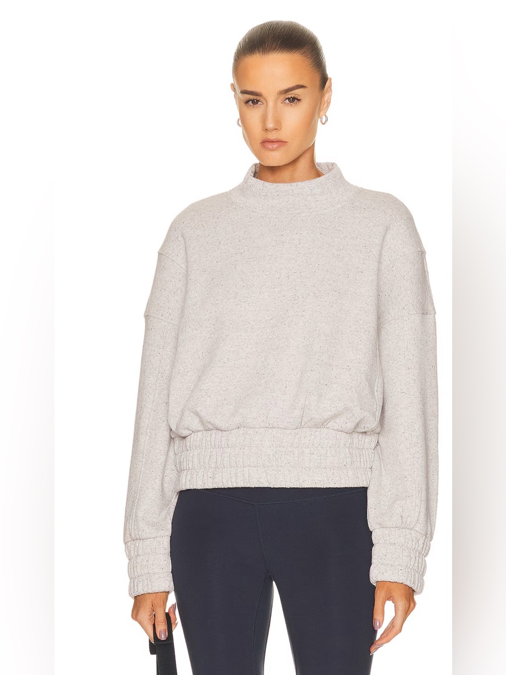 Varley Dunbar Sweatshirt in Gray Brushed Back Sweat